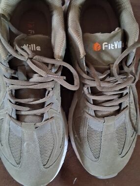 Women's Fit-Ville Olive Green Athletic Sneakers